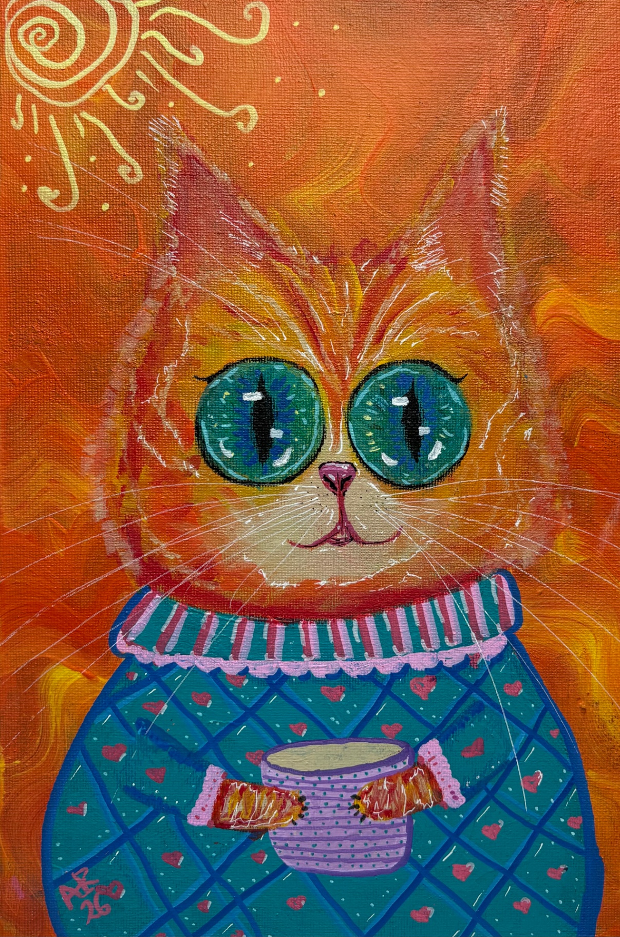 Print · Gato naranja