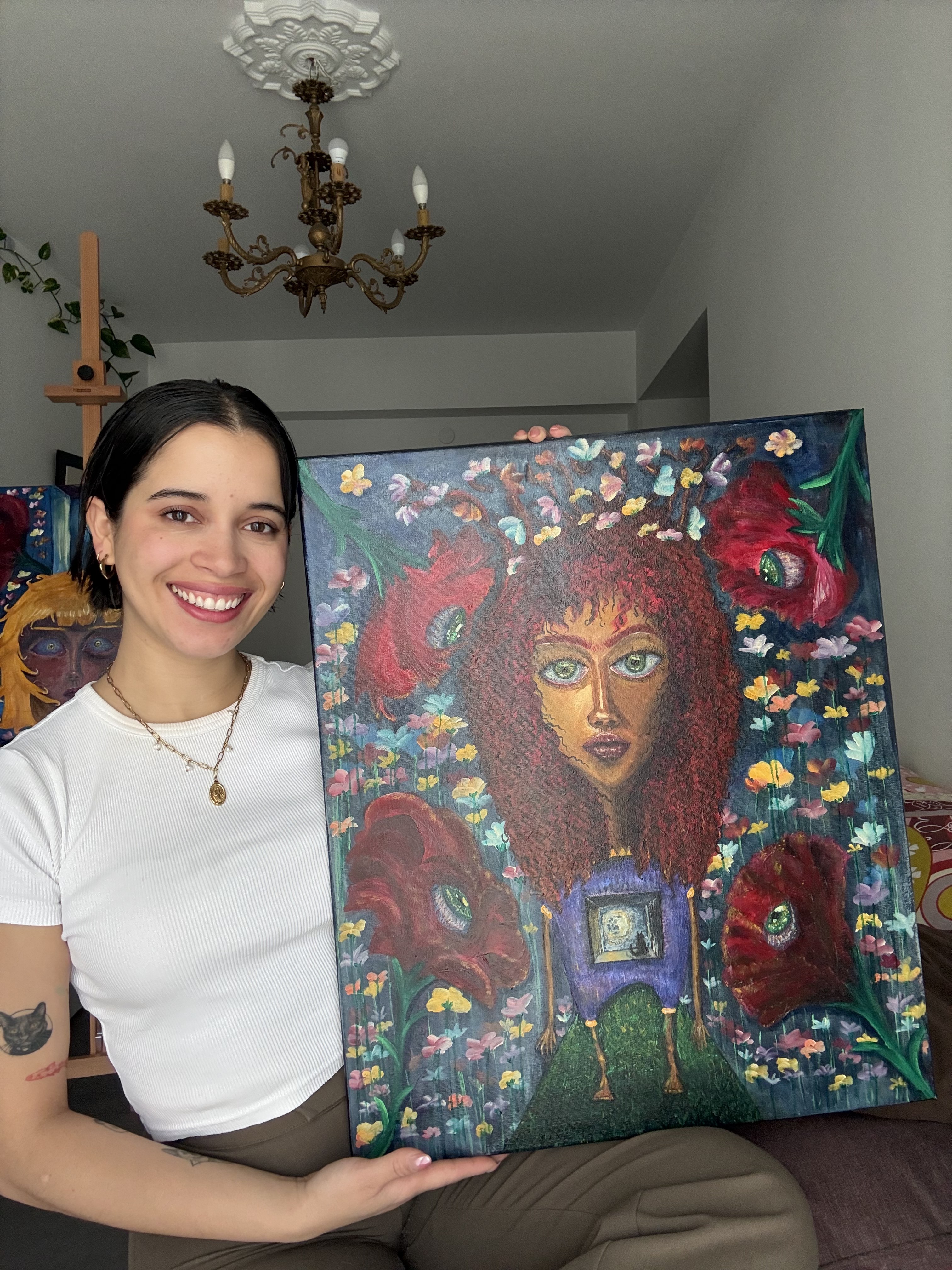 Ange en su estudio